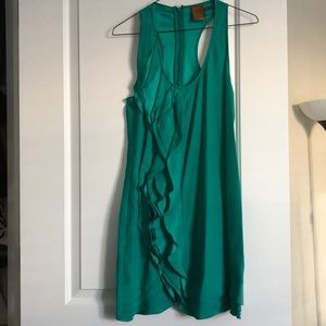 Beautiful ruffle green dress